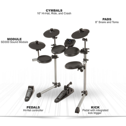 Simmons SD300 5-Piece Electronic Drum Set - Image 2